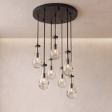 Inspired Rain Drop Style Chandelier – 18.5 Inch – Black Finish