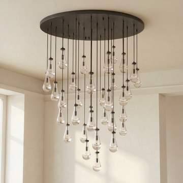 Inspired Rain Drop Style Chandelier – 47 Inch – Bronze Finish