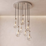 Inspired Rain Drop Style Chandelier – 18.5 Inch – Nickel Finish