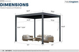 10' x 10' Louvered Pergola Outdoor Aluminum Pergola Kit with Adjustable Roof, All-Weather Metal Gazebo with Drainage System for Patio, Deck, Garden - Image 2