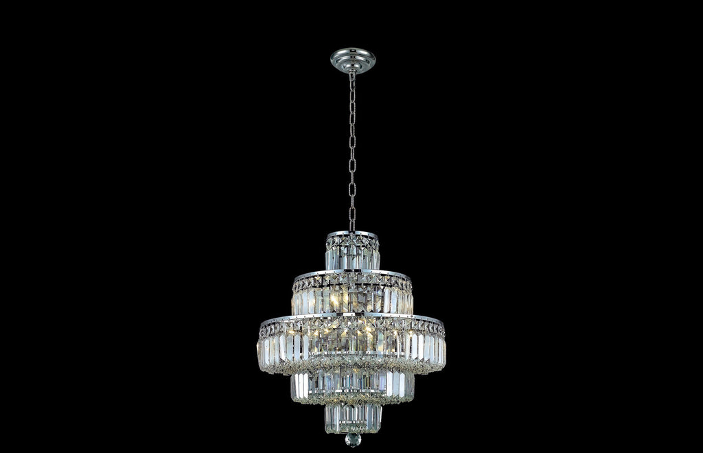 C121-2038D32C/EC - Regency Lighting: Maxime 30 light Chrome Chandelier Clear Elegant Cut Crystal