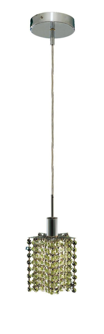 C121-1281D-R-P-LP/RC By Elegant Lighting Mini Collection 1 Lights Pendant Chrome Finish