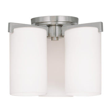 Livex Astoria 3 Light Brushed Nickel Ceiling Mount - C185-1324-91