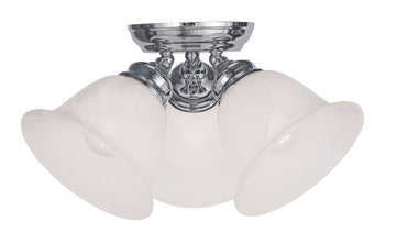 Livex Essex 3 Light Polished Chrome Ceiling Mount - C185-1358-05