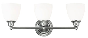 Livex Somerville 3 Light Brushed Nickel Bath Light - C185-13663-91