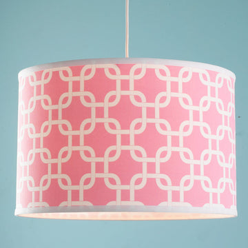 16 Inch Geometric Fretwork Pattern Shade Pendant Light - F100-567