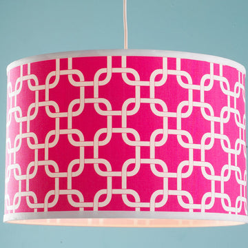 16 Inch Geometric Fretwork Pattern Shade Pendant Light - F100-564