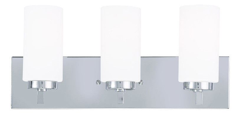 Livex West Lake 3 Light Polished Chrome Bath Light - C185-16373-05