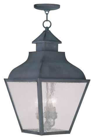 Livex Vernon 3 Light Charcoal Outdoor Chain Lantern  - C185-2456-61