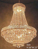 Swarovski Crystal Trimmed Chandelier French Empire Crystal Chandelier Lighting H26" X W23" - A500-Cg/448/9Sw