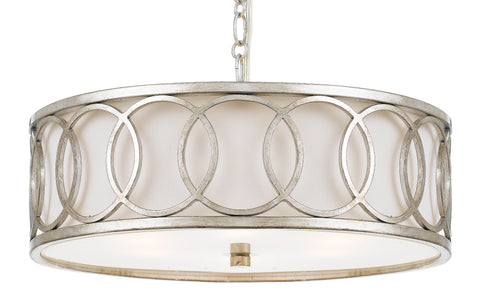 6 Light Antique Silver Modern Chandelier - C193-287-SA