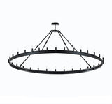 Wrought Iron Vintage Barn Metal Castile One Tier Chandelier Chandeliers Industrial Loft Rustic Lighting W 70" H 33" - G7-B48B/3428/66