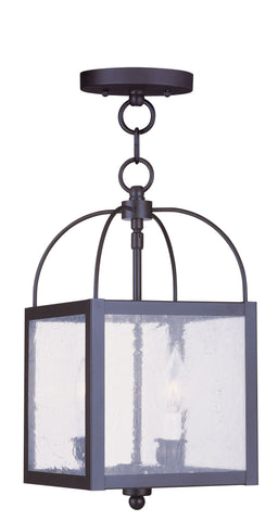 Livex Milford 2 Light Black Chain Hang/Ceiling Mount - C185-4045-04