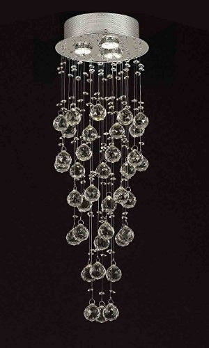 Modern Contemporary Chandelier "Rain Drop" Chandeliers Lighting With 40Mm Crystal Balls H31"Xw10" - F93-815/3