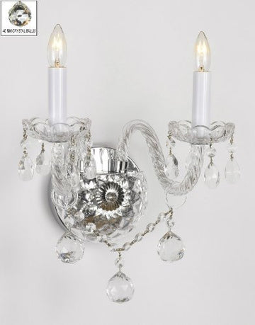 Murano Venetian Style All-Crystal Wall Sconce With Crystal Balls - G46-B6/2/386