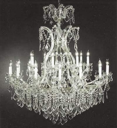 Set of 2-1 Chandelier Crystal Lighting Empress Crystal (TM) H38" W37" and 1 Large Foyer/Entryway Maria Theresa Empress Crystal (tm) Chandelier Lighting! H 52" W 46" - CS/1/21510/15+1 + CS/52/2MT/24+1 A500-
