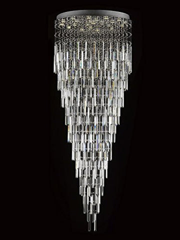 Modern Contemporary Chandelier "Rain Drop" Chandeliers Lighting With Crystal Bars H60"Xw28" - F93-B28/815/13
