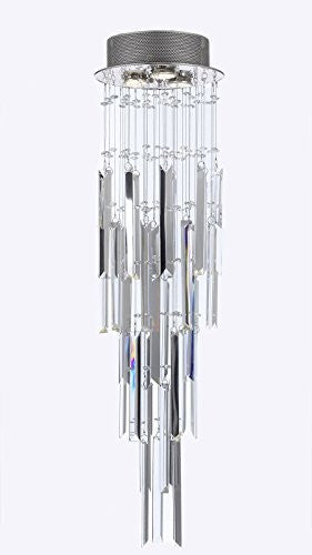 Modern Contemporary Chandelier "Rain Drop" Chandeliers Lighting With Empress Crystal (Tm) Optical-Quality Fringe Prisms H 31" W 10" - G93-B28/815/3