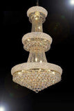 French Empire Crystal Chandelier H50" X W30" - Perfect for Entryway or Foyer