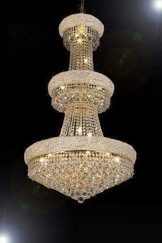 French Empire Crystal Chandelier H50" X W30" - Perfect For An Entryway Or Foyer - A500-541/24