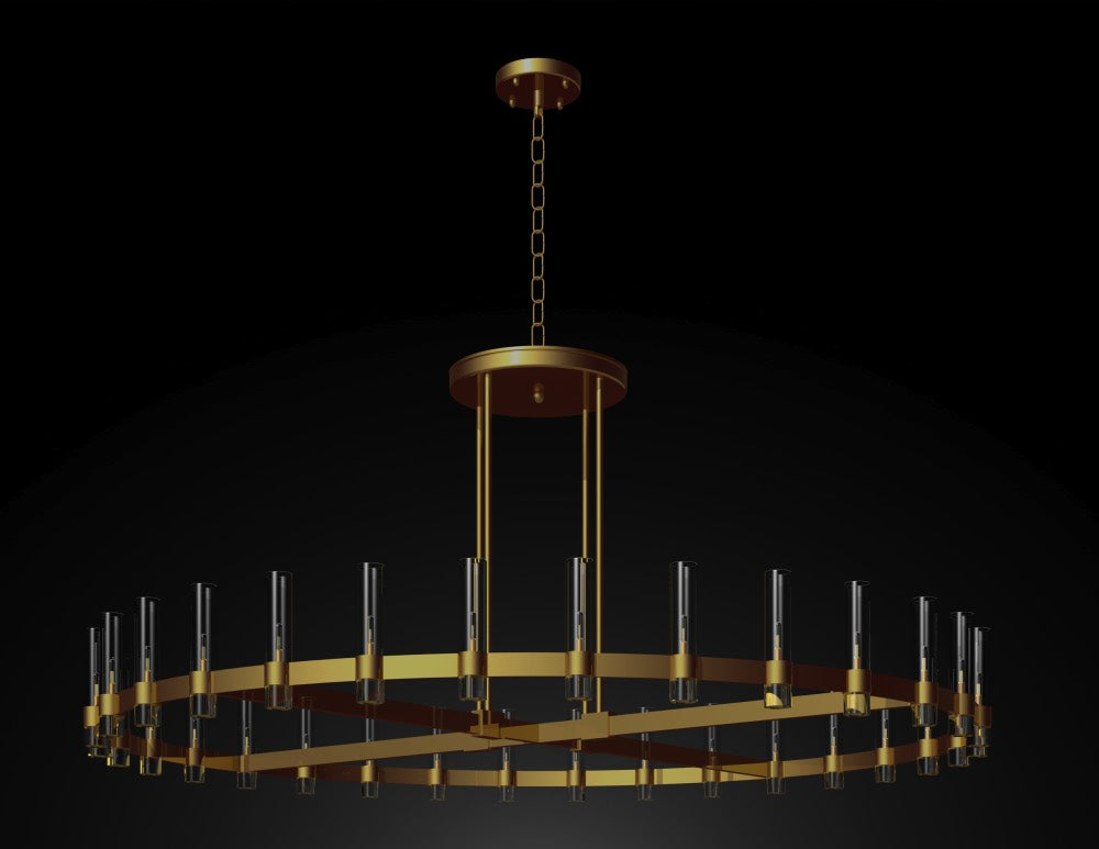 Inspired Ravelle Style Round Chandelier 72" Vintage Barn Metal Industrial Loft Rustic Lighting