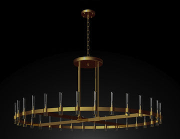 Inspired Ravelle Style Round Chandelier 72" Vintage Barn Metal Industrial Loft Rustic Lighting