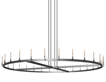 Inspired Cannele Style Round Chandelier 108" Vintage Barn Metal Industrial Loft Rustic Lighting