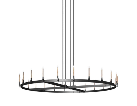 Corsica Round Chandelier 96" Vintage Barn Metal Chandeliers Industrial Loft Rustic Lighting Great for the Living Room, Dining Room, Foyer and Entryway - A113-CB/4462/24