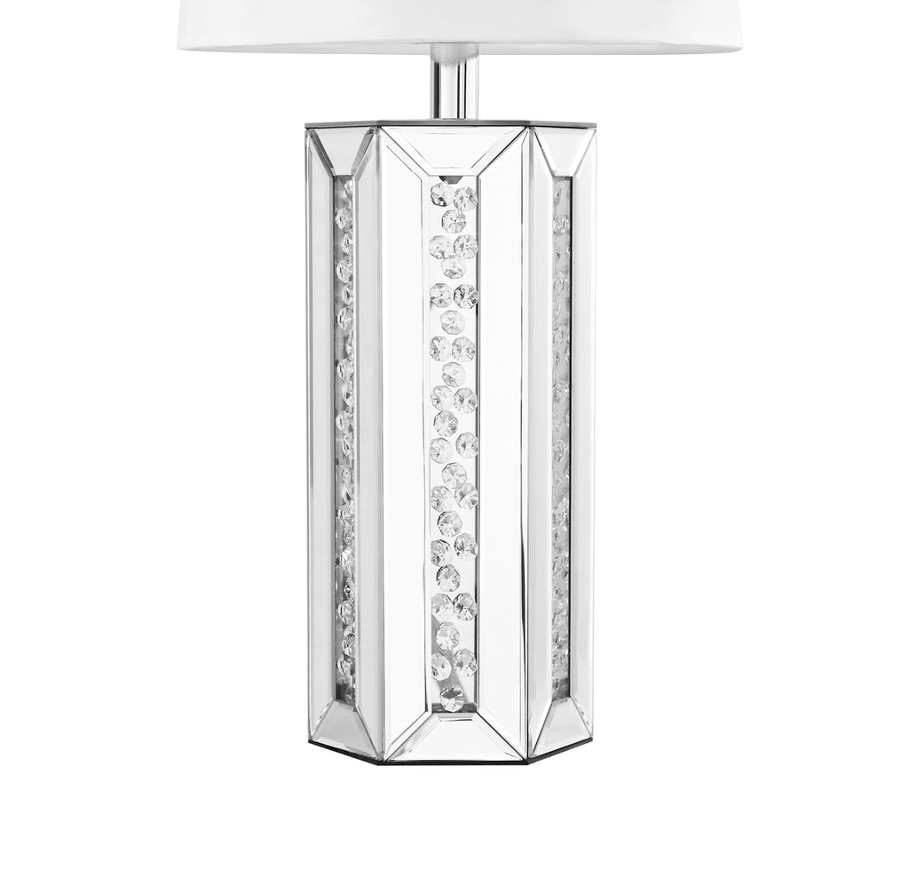 ZC121-ML9308 - Regency Decor: Sparkle Collection 1-Light Silver Finish Table Lamp