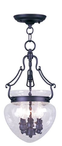 Livex Duchess 3 Light Black Chain Hang/Ceiling Mount - C185-5041-04
