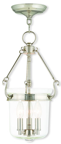 Livex Rockford 3 Light Polished Nickel Pendant - C185-50482-35