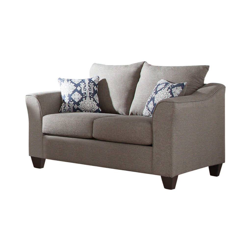 Set of 2 - Salizar Flared Arm Sofa +Loveseat Grey - D300-10070