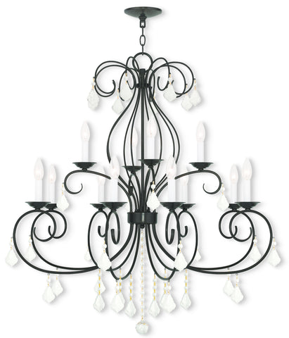 Livex Donatella 8 Light + 4 Light EBZ Chandelier - C185-50770-92