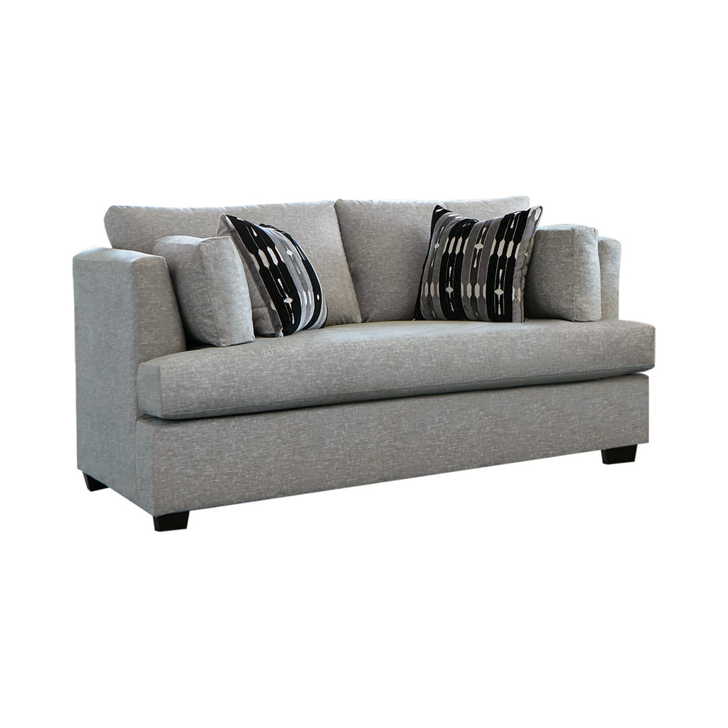 Set of 3 - Lola Upholstered Sofa + Loveseat Grey - D300-10076