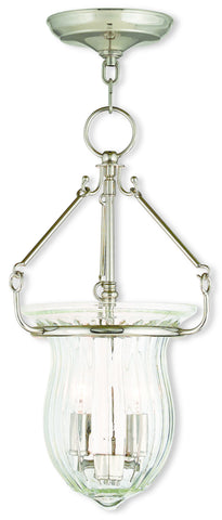 Livex Andover 2 Light Polished Nickel Pendant - C185-50942-35