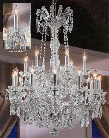 Maria Theresa Crystal Chandelier Lighting 30"X28" - A500-Silver/152/18