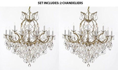 Set Of 2 - Maria Theresa Chandelier Crystal Lighting Chandeliers H38" X W37" - 2Ea-1/21510/15+1 A500-