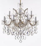 Swarovski Crystal Trimmed Maria Theresa Chandelier Lights Fixture Pendant Ceiling Lamp Dressed With Large Luxe Crystals H30" X W28" - Good For Dining Room Foyer Entryway Family Room And More - A500-B90/Cg/21532/12+1Sw