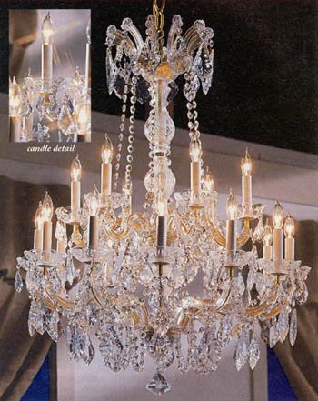 Maria Theresa Crystal Chandelier W/ Swarovski Crystal Chandeliers Lighting 30"X28" - A500-152/18Sw