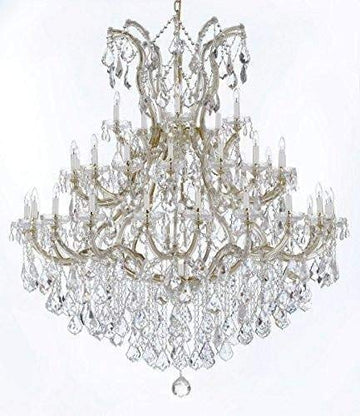 Large Foyer/Entryway Maria Theresa Empress Crystal (Tm) Chandelier Chandeliers Lighting! H 60" W 52" Dressed with Diamond Cut Crystal! - A500-B12/2756/36+1-DC
