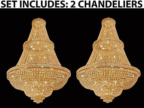 Set Of 2 - French Empire Crystal Chandelier Lighting H72" X W50" - Perfect For Ballrooms Or Event Halls - 2Ea-448/48 A500-