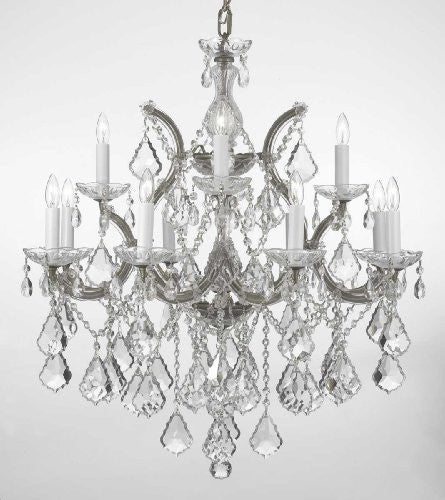 Maria Theresa Chandelier Lighting Trimmed With Spectra (Tm) Crystal - Reliable Crystal Quality By Swarovski - A500-Silver/B7/21532/12+1Sw
