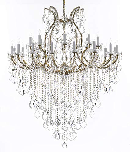 Swarovski Crystal Trimmed Chandelier Lighting Chandeliers H59" X W46" Great for The Foyer, Entry Way, Living Room, Family Room and More! - A500-B12/2MT/24+1SW