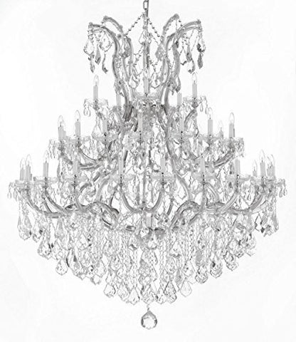 Large Foyer / Entryway Maria Theresa Empress Crystal (Tm) Chandelier Lighting H 60" W 52" - A500-Silver/B12/2756/36+1