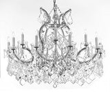 Swarovski Crystal Trimmed Maria Theresa Chandelier Crystal Lighting Chandeliers Lights Fixture Pendant Ceiling Lamp For Dining Room Entryway Living Room With Large Luxe Crystals H28" X W37" - A500-Cs/B89/21510/15+1Sw