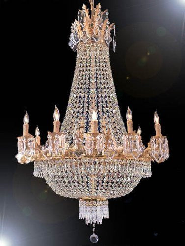 Swarovski Crystal Trimmed Chandelier Empire Chandelier H50" W30" - A500-1280/10+5Largesw