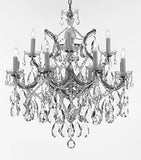 Swarovski Crystal Trimmed Maria Theresa Chandelier Lights Fixture Pendant Ceiling Lamp Dressed With Large Luxe Crystals H30" X W28" - Good For Dining Room Foyer Entryway Family Room And More - A500-B90/Cs/21532/12+1Sw