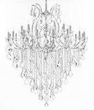 Swarovski Crystal Trimmed Chandelier Lighting Chandeliers H59" XW46" Great for The Foyer, Entry Way, Living Room, Family Room and More! - A500-B12/CS/2MT/24+1SW