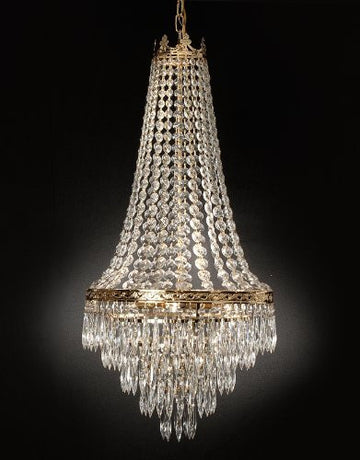 French Empire Crystal Chandelier Lighting Empress Crystal (Tm) H30" X W17" - Go-J10-CG/26026/4