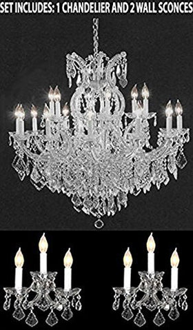 Swarovski 3Pc Lighting Set - Crystal Chandelier And 2 Wall Sconces - 1Ea Cs/1/21510/15+1 2Ea Cs/2813/3Sw A500-